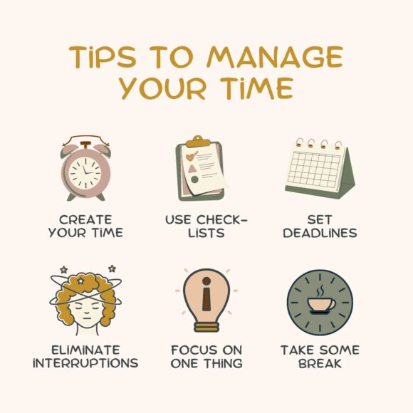 Tips to manage your time illustration