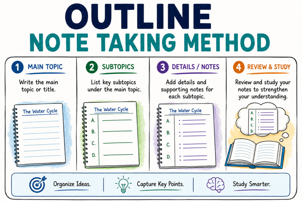 Outline note taking