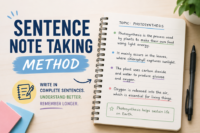 Sentence note taking method