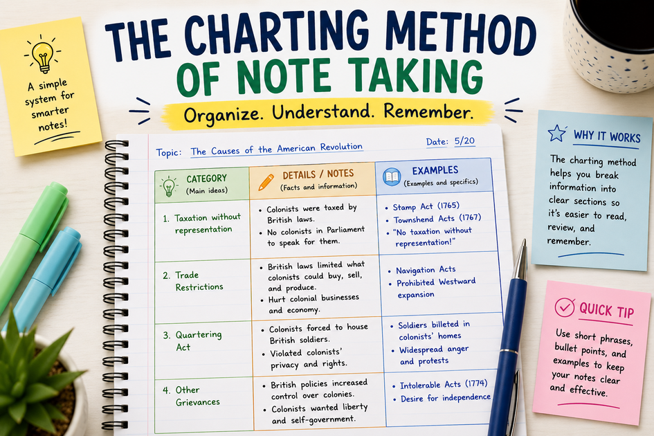 The Charting Method of Note Taking