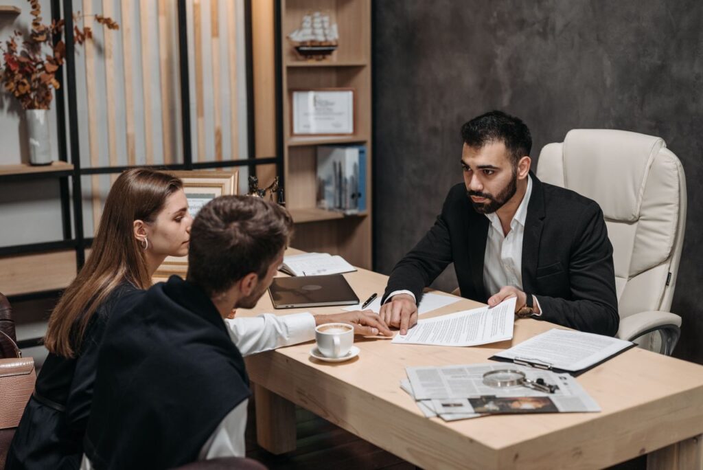 Manager talking to his emplyees