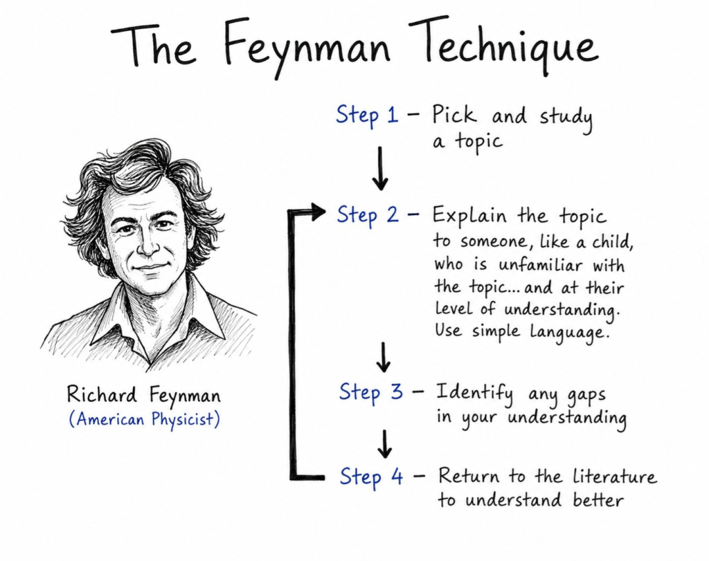 The feynman technique concept