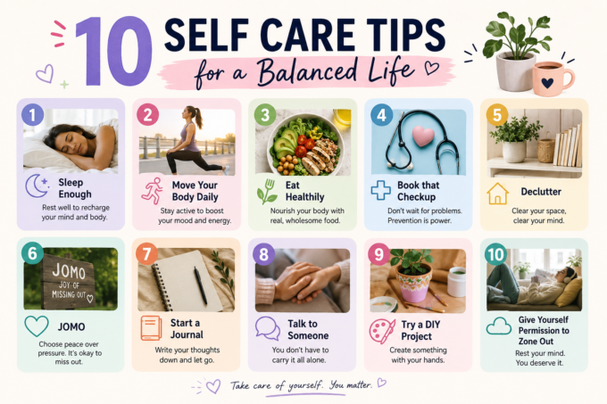self care tips illustration