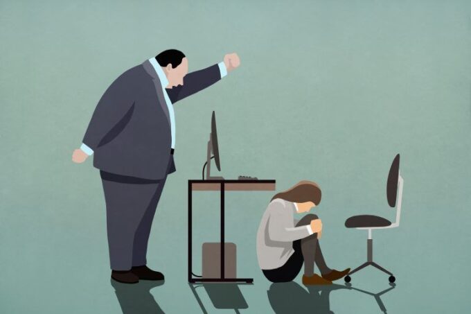 Toxic workplace illustration